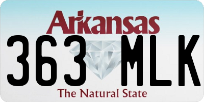 AR license plate 363MLK