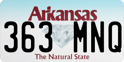 AR license plate 363MNQ