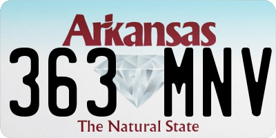 AR license plate 363MNV