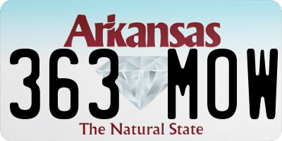 AR license plate 363MOW