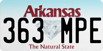AR license plate 363MPE