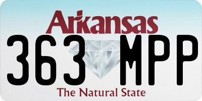 AR license plate 363MPP