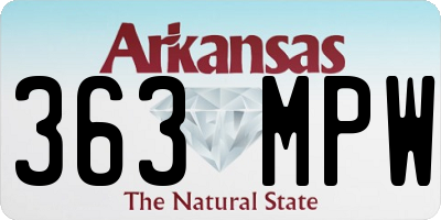 AR license plate 363MPW