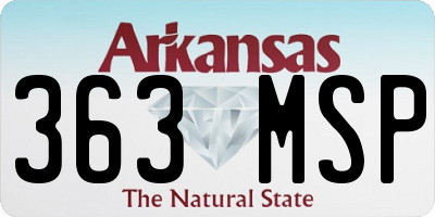 AR license plate 363MSP