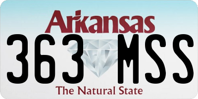 AR license plate 363MSS