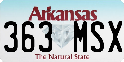 AR license plate 363MSX