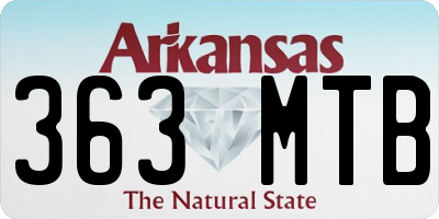 AR license plate 363MTB