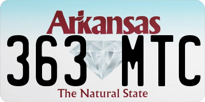 AR license plate 363MTC