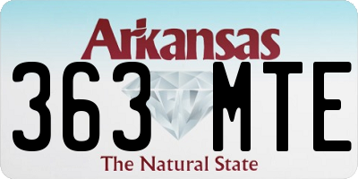 AR license plate 363MTE