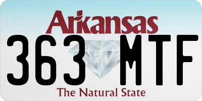 AR license plate 363MTF
