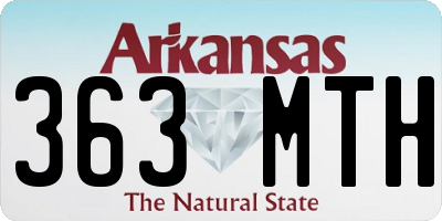 AR license plate 363MTH