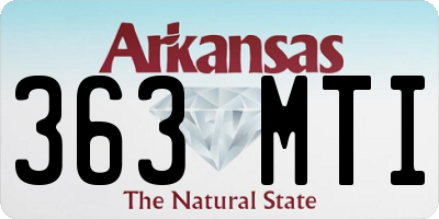 AR license plate 363MTI