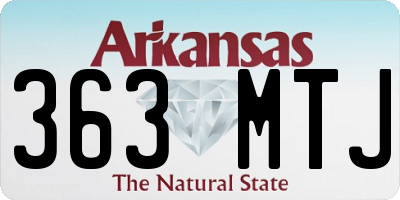 AR license plate 363MTJ