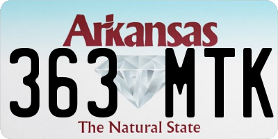 AR license plate 363MTK