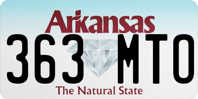 AR license plate 363MTO