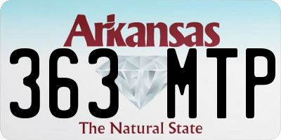 AR license plate 363MTP