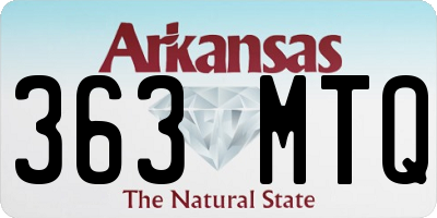 AR license plate 363MTQ