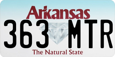 AR license plate 363MTR