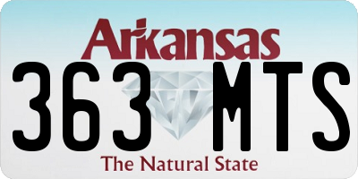 AR license plate 363MTS