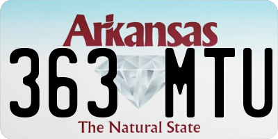AR license plate 363MTU