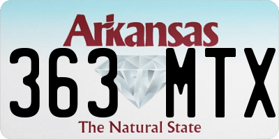 AR license plate 363MTX