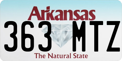 AR license plate 363MTZ