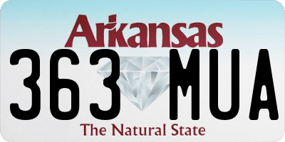 AR license plate 363MUA