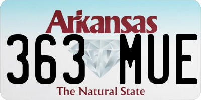 AR license plate 363MUE