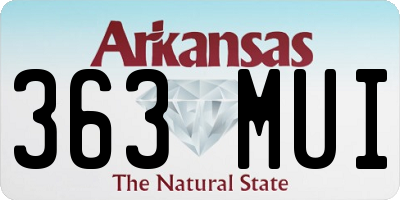 AR license plate 363MUI