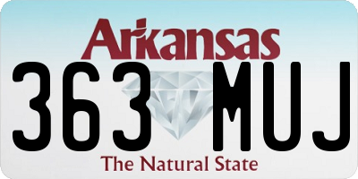AR license plate 363MUJ
