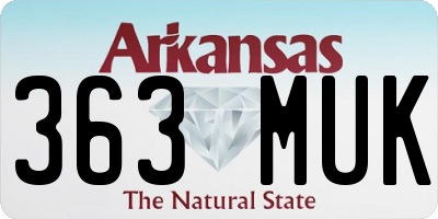 AR license plate 363MUK