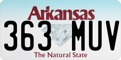 AR license plate 363MUV