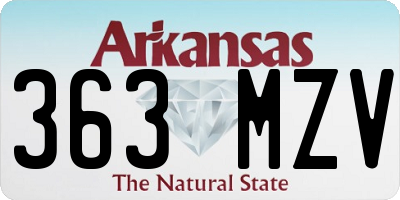 AR license plate 363MZV