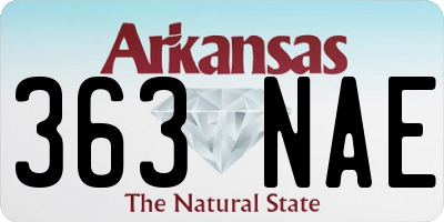 AR license plate 363NAE