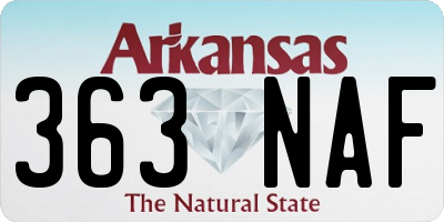 AR license plate 363NAF