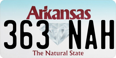 AR license plate 363NAH