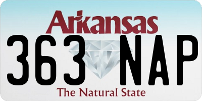 AR license plate 363NAP