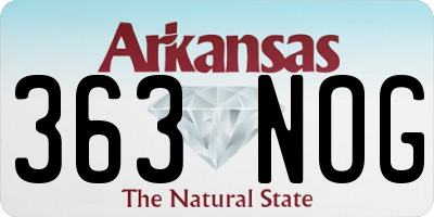 AR license plate 363NOG