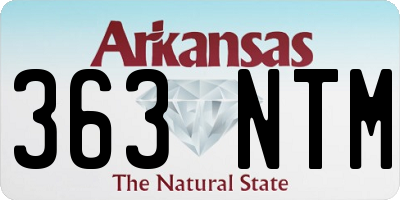 AR license plate 363NTM