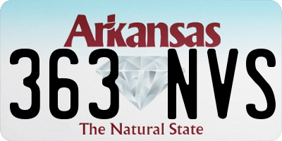 AR license plate 363NVS
