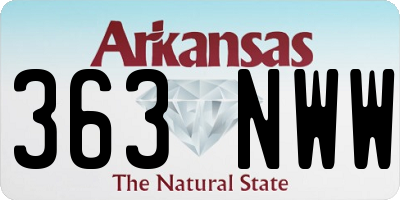 AR license plate 363NWW