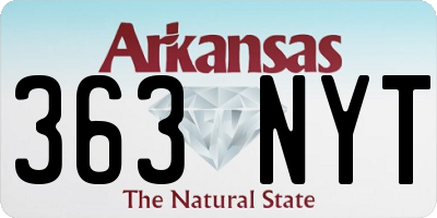 AR license plate 363NYT