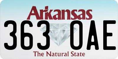 AR license plate 363OAE