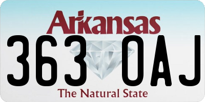 AR license plate 363OAJ