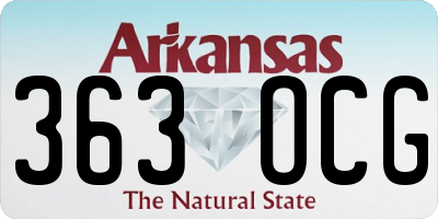 AR license plate 363OCG