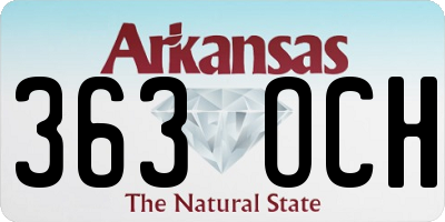 AR license plate 363OCH