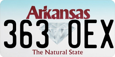 AR license plate 363OEX