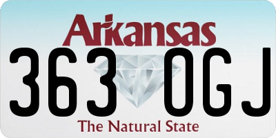 AR license plate 363OGJ
