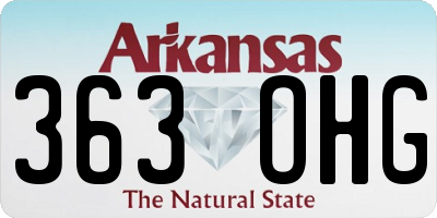 AR license plate 363OHG