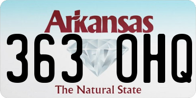 AR license plate 363OHQ